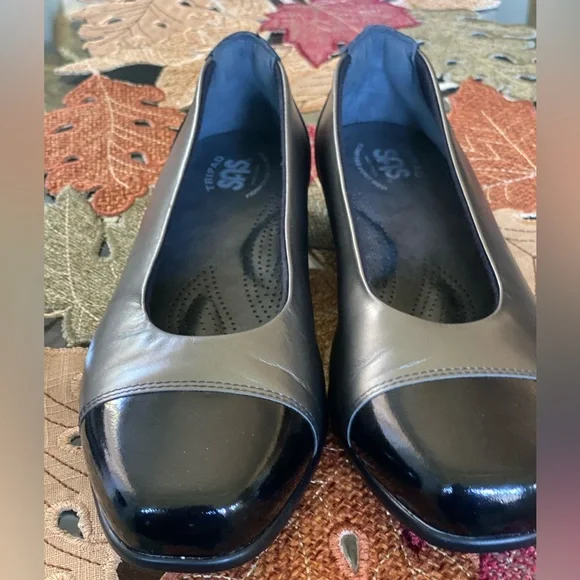 SAS 🥿COMFY TRIPAD GRAY & BLACK LEATHER 2-TONE LOAFERS-SIZE 9.5 LIKE NEW💖💕(EC) - Picture 10 of 11